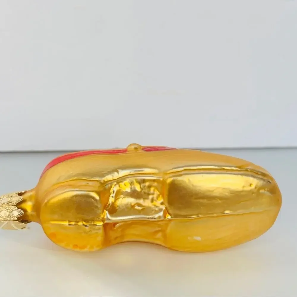 Vintage Christborn Glass Cat Shoe Ornament